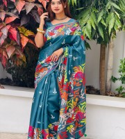 দুবাই গ্লোসি সিল্ক শাড়ী     কোড ১৩০২
