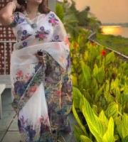 Semi Muslin Silk Saree - DS 701